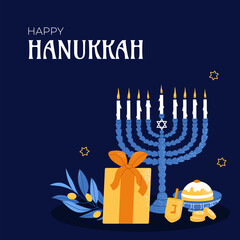 Happy Hanukkah illustration