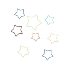 Twinkling stars illustration. Sparkles, shining burst.