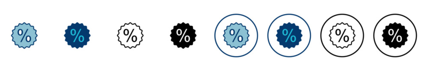 Obraz premium Discount icon vector isolated on white background. Discount tag icon.