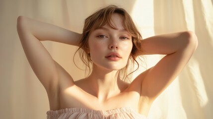 Naklejka premium Pristine, radiant underarms for your perfect look.