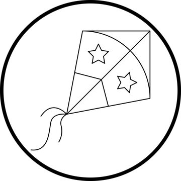 recommend clip art: Kite icon single vector illustration