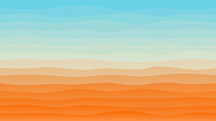 Light blue and orange coloured wave patterned background with a flowing design