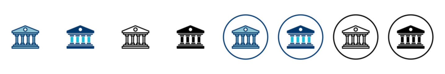 Bank icon vector isolated on white background. bank vector icon, museum, university