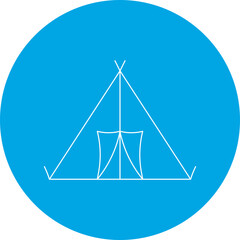 Camping Tent icon single vector illustration