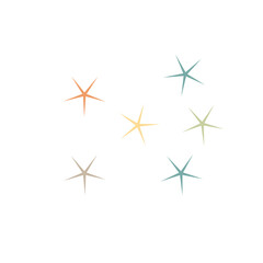 Colorful sparkle stars 