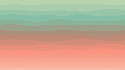 Off green and red coloured wave patterned background with a flowing design