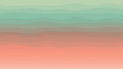 Off green and red coloured wave patterned background with a flowing design