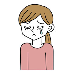 泣いている女性