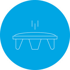 Trampoline icon single vector illustration