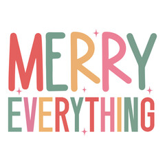 Merry everything Retro SVG Art & Illustration