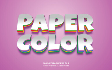 Paper Color editable text style effect	
