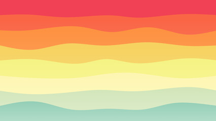 Obraz premium Rainbow coloured wave patterned background with a flowing design