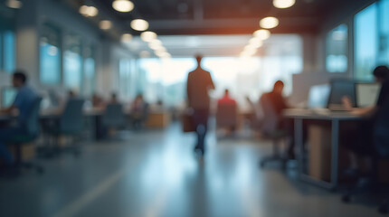 Blurred business space	
