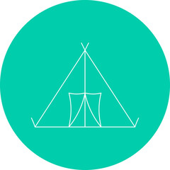 Camping Tent icon single vector illustration