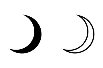 Naklejka premium moon with vector in illustrator on white background