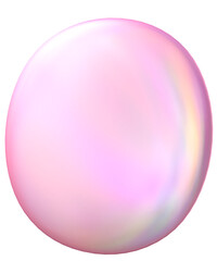 Iridescent Pink Abstract 3D Blob Shape