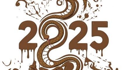 Snakes Forming The Number Two Thousand Twenty Five