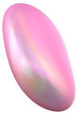 Iridescent Pink Abstract 3D Blob Shape