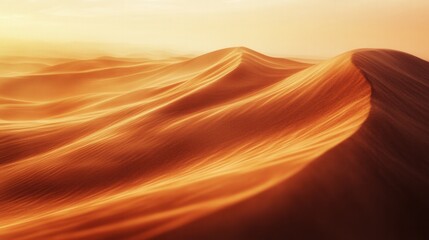 serene desert landscape with golden sand dunes