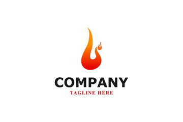 modern b letter logo with flame