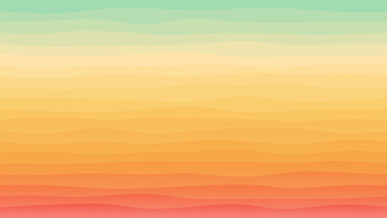 Yellow orange and red coloured wave patterned background with a flowing design