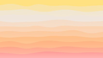 Yellow, pink and orange coloured wave patterned background with a flowing design