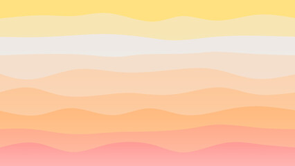 Yellow, pink and orange coloured wave patterned background with a flowing design