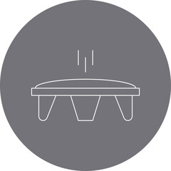 Trampoline icon single vector illustration