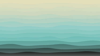 Black and sky blue coloured wave patterned background with a flowing design