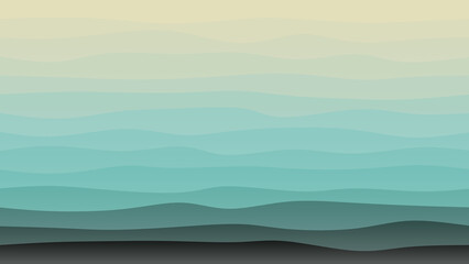 Black and sky blue coloured wave patterned background with a flowing design