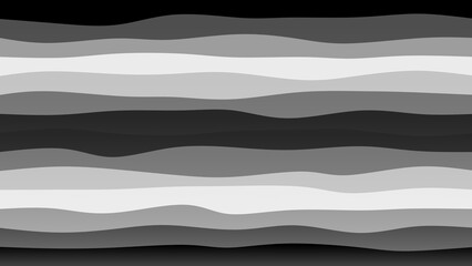 Black and white coloured wave patterned background with a flowing design