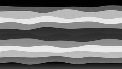 Black and white coloured wave patterned background with a flowing design