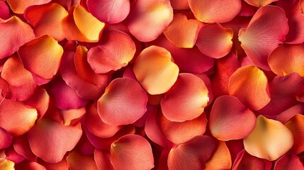A Close Up View Of Red And Orange Rose Petals