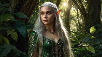 portrait of a woman in a forest