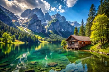 Naklejka premium Beautiful Vacation AI Photo - Summer Holiday Scenery