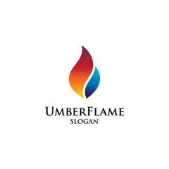 A striking logo with an umber flame motif, representing power and energy for dynamic brands.