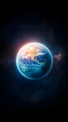 Fototapeta premium Exploring the planet a stunning view of earth from space cosmic beauty and celestial wonders vibrant universe perspective