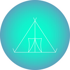 Camping Tent icon single vector illustration