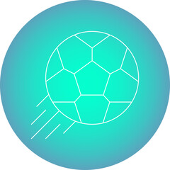 Fototapeta premium Football icon single vector illustration