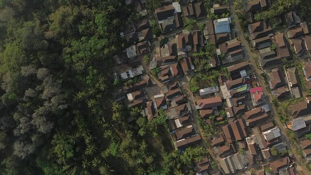 aerial 4k footage of rural atmosphere in the morning