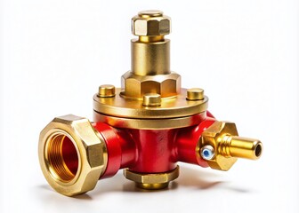 Gas Valve Regulator - Isolated Studio Shot