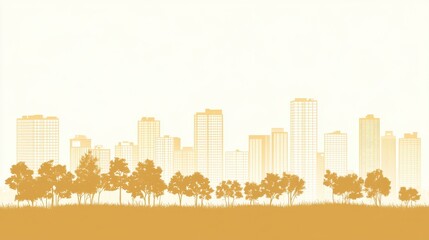 Naklejka premium Urban Skyline Transition with Afternoon Lighting