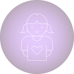 Girl icon single vector illustration