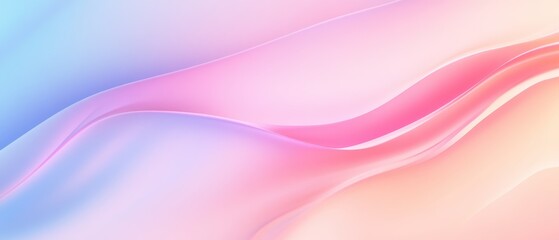Smooth Colorful Abstract Waves in Soft Pastel Shades