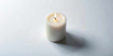 Isolated White Background Candle Drone Photography, Aerial Candle Shot, High-Angle Candle View, Floating Candle Image, Single Candle Photo, Product Photography Candle