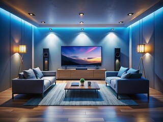 Minimalist Home Theater Design - Modern Entertainment Room