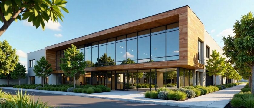 Modern Medical Center in Mountain View, California - AI Photorealistic Render