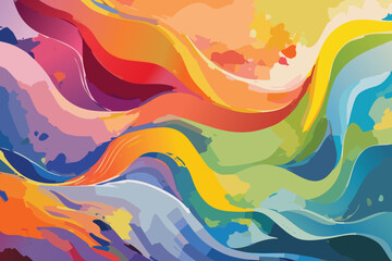 Colorful Abstract Background with Vibrant Color Splashes and Dynamic Texture