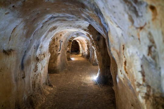 Provins' basements in France. Medieval and historical town.