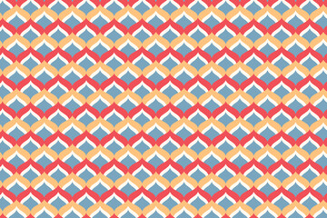 Vector Boho Style Retro Pattern Background with Earthy Tones and Geometric Shapes